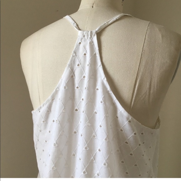 SUSTAINABLE GEO EYELET SLIP DRESS - Picture 2 of 7